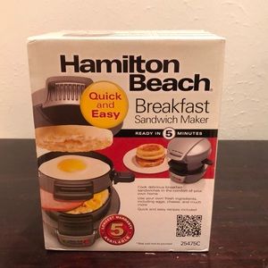 New- Hamilton Beach Breakfast Sandwich Maker